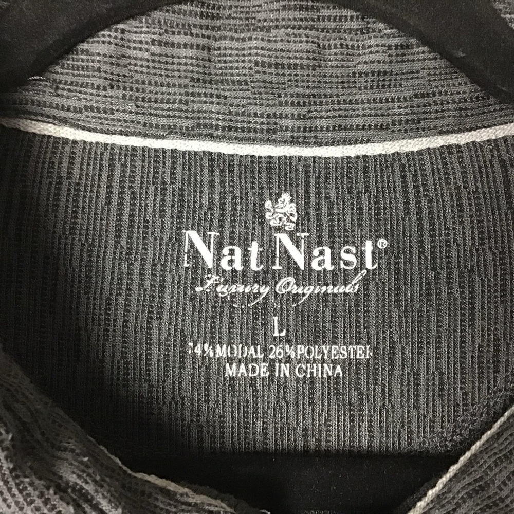 Nat Nast Luxury Originals gray black polo. Large - Picture 3 of 3